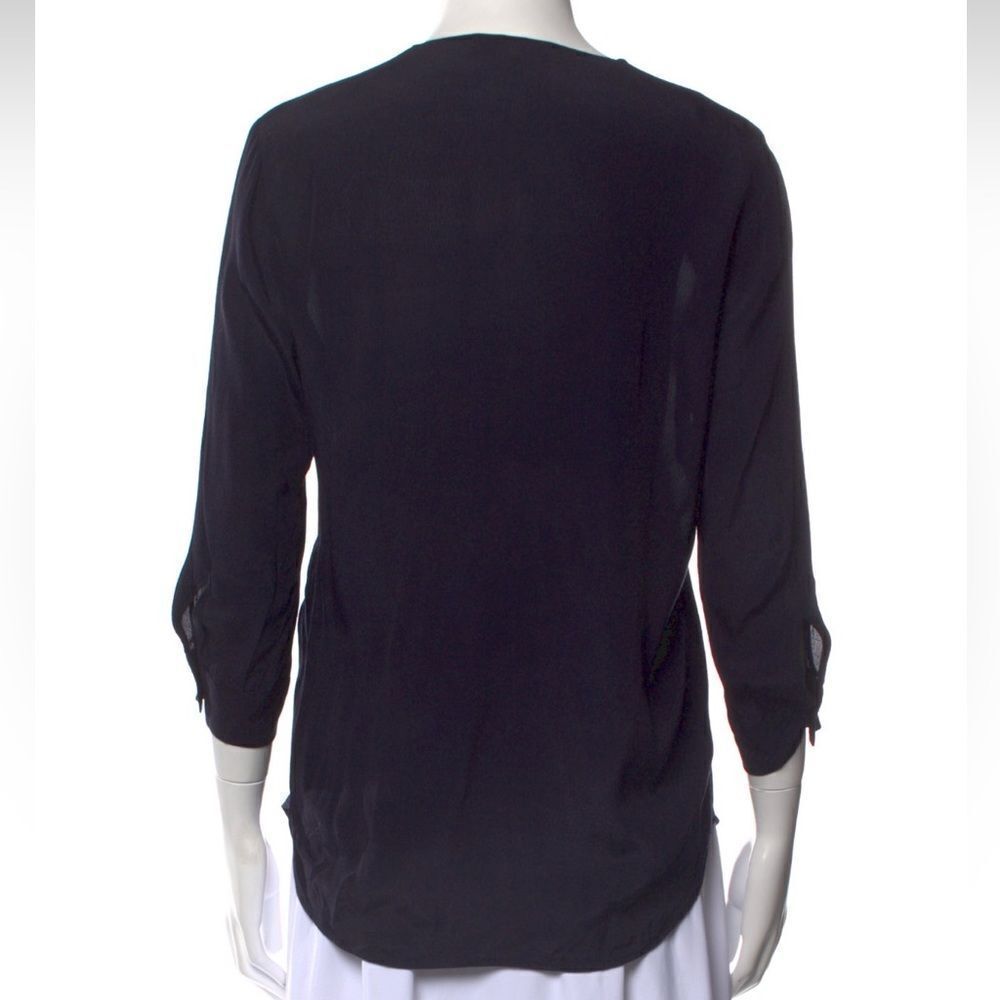 SANDRO Printed Silk Blouse Size M - Picture 3 of 7